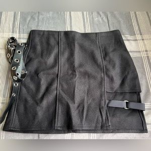 Black Skirt with Belt